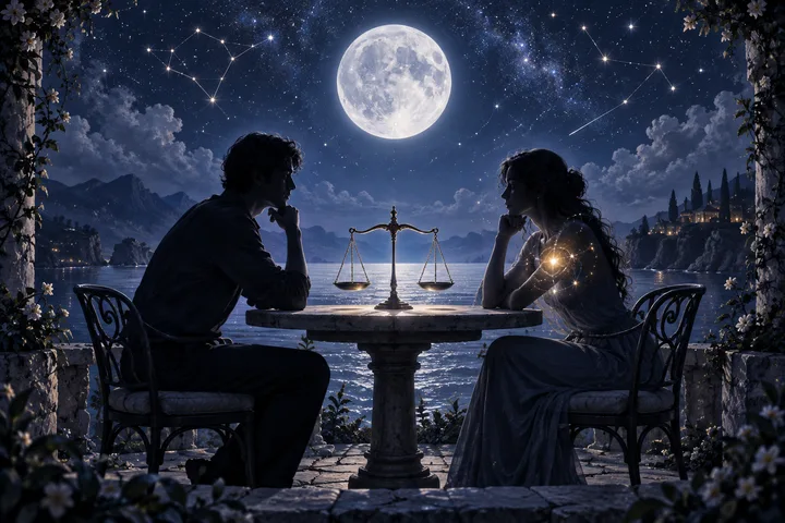 Editorial illustration accompanying: Can a meaningful relationship make decisions fairly when one person feels the connection more strongly?