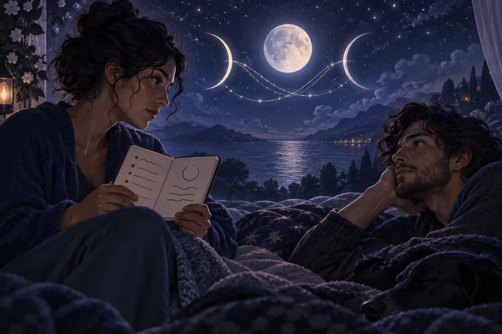 Editorial illustration accompanying: What does mutuality look like when one partner needs written plans and the other experiences plans as pressure?